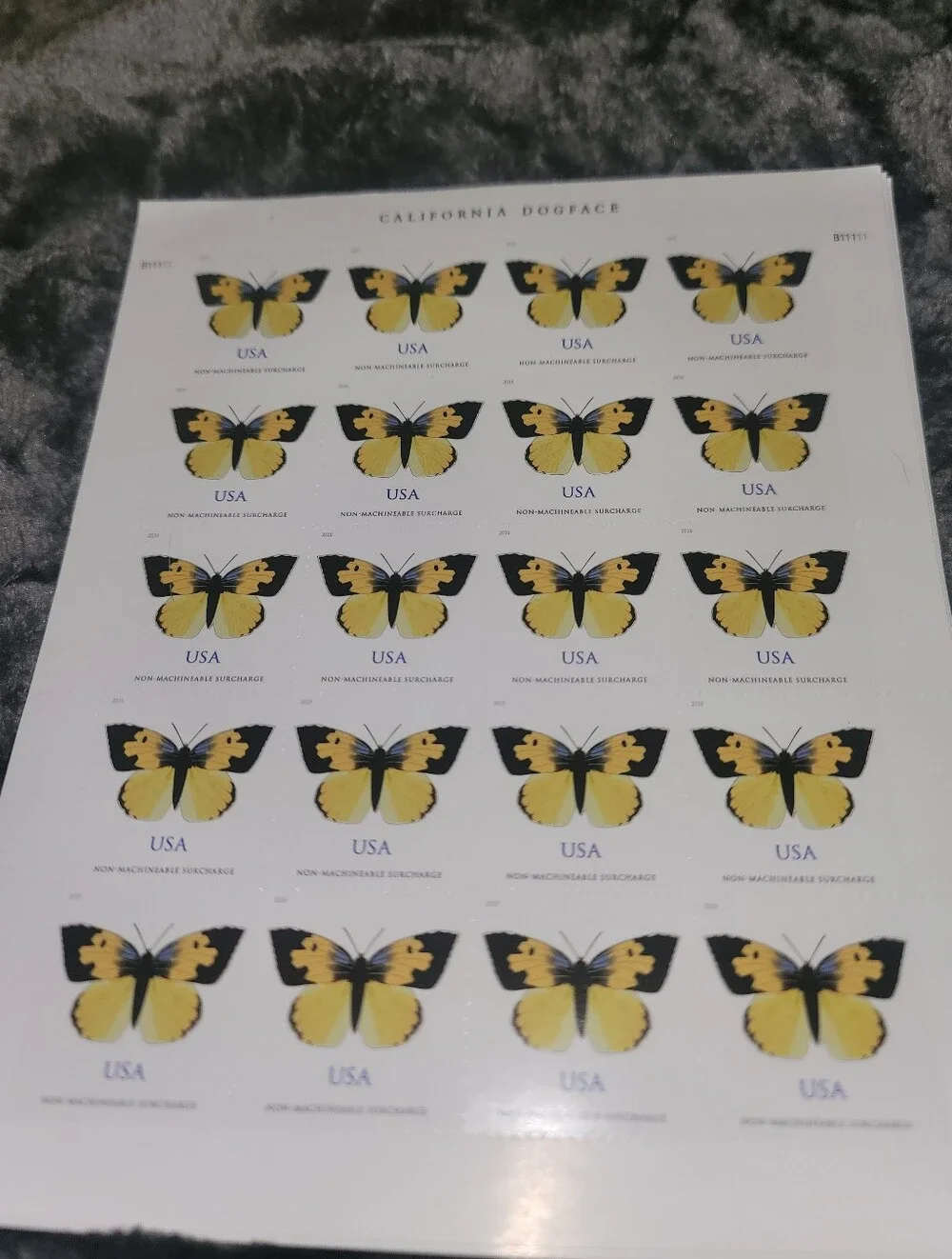 100 USPS Non-Machinable Surcharge Stamps Square Irregular‎ Envelopes Butterfly